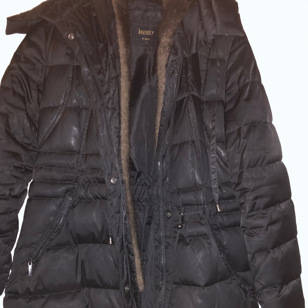 Laundry by Shelli Segal Black Puffer Coat